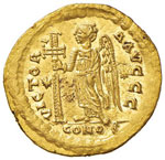 BISANZIO Giustino I (518-527) Solido ... 