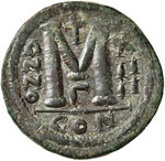BISANZIO Giustiniano I (527-565) Follis - ... 