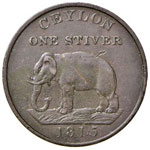 CEYLON Stiver 1815 – KM 81 CU (g 8,94) ... 