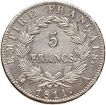 FRANCIA Napoleone (1804-1814) 5 Franchi 1811 ... 