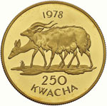 MALAWI  250 Kwacha 1978 – Fr. 2 AU (g ... 