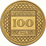 CAMPIONE Gettone in oro da 100 franchi 1957 ... 