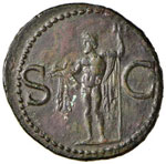 Agrippa - Asse - Testa a s. -  R/ Nettuno ... 