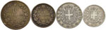 2 Lire 1863 N, lira 1863 M stemma, 10 cent. ... 