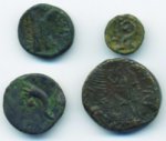 4 Monete greche in bronzo della Fenicia. Con ... 