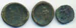 3 Monete greche in bronzo della Tracia, una ... 