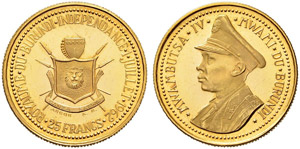 BURUNDI - Mwambutsa IV. 1962-1966. 25 Francs ... 