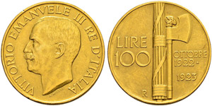 Vittorio Emanuele III. 1900-1946. 100 Lire ... 