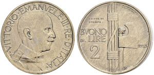 Vittorio Emanuele III. 1900-1946. 2 Lire ... 