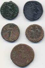 Lotto di cinque bronzi di Marco Aurelio. Non ... 