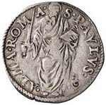 Paolo IV (1555-1559) Giulio - Munt. 19 AG (g ... 