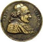 Pio VIII (1829-1830) Placchetta – AE (g ... 