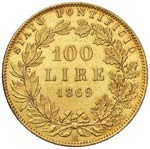 Pio IX (1846-1878) 100 Lire 1869 A. XXIV – ... 