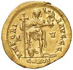 Valentiniano III (425-455) Solido (Ravenna) ... 