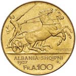 ALBANIA Zog (1925-1939) 100 Franca 1927 ... 