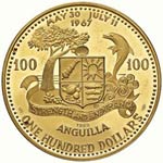 ANGUILLA 100 Dollari 1969 – Fr. 1 AU (g ... 