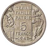 FRANCIA Stato francese (1940-1944) 5 Franchi ... 