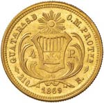 GUATEMALA 4 Pesos 1869 – Fr. 43 AU (g ... 