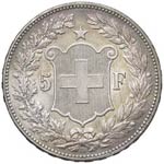 SVIZZERA Confederazione – 5 Franchi 1890 ... 