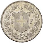 SVIZZERA Confederazione – 5 Franchi 1907 ... 