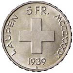 SVIZZERA Confederazione – 5 Franchi 1939 ... 