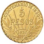 URUGUAY 5 Pesos 1930 Essai – KM E14 AU (g ... 