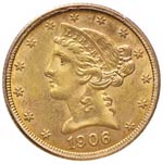 USA 5 Dollari 1906 D – ... 