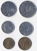 2 Lire, lira, 50, 20, 10 e 5 Cent. 1939 XVII ... 
