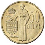 MONACO Ranieri III  (1949-2005) 50 Centimes ... 