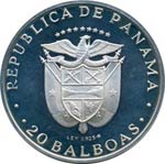 PANAMA 20 Balboas 1974 – AG (g 128) Con ... 