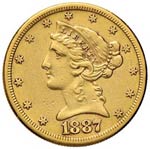 USA 5 Dollari 1887 S – ... 