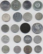 20 Monete mondiali, quasi tutte d’argento. ... 
