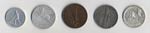 Lotto di 5 monete: 2 lire 1914 (qFDC), 1924 ... 