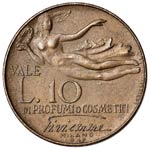 Buono da 10 lire 1947 per Profumo e ... 