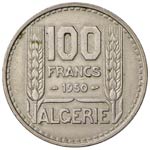 ALGERIA 100 Franchi 1950 - NI (g 12,17)