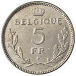 BELGIO Leopoldo III (1934-1950) 5 Franchi ... 