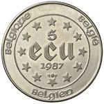BELGIO 5 Ecu 1987 - AG (g 22,96)