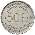 CONGO BELGA 50 Franchi 1944 - KM 27 AG (g ... 
