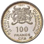 DAHOMEY 100 Franchi 1971 - AG (g 5,08) ... 