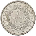 FRANCIA 5 Franchi 1873 A - Gad. 745a AG ... 