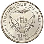 MALI 10 Franchi 1960 - AG (g 24,83) ... 