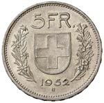 SVIZZERA Confederazione - 5 Franchi 1952 - ... 