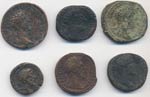 Lotto di sei bronzi romani in particolare ... 