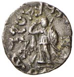 BACTRIA Azes II (35-5 a.C.) Dracma - Il re a ... 