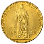 Pio XI (1922-1939) 100 Lire 1933-34 - Pag. ... 