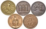 Pio XII (1939-1958) Lotto di cinque medaglie ... 