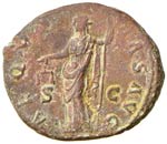 Adriano (117-138) Asse - Busto laureato a d. ... 