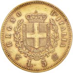 Vittorio Emanuele II (1861-1878) 5 Lire 1863 ... 