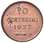 SAN MARINO 10 Centesimi 1937 - Pag. 375 CU ... 
