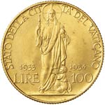 Pio XI (1922-1939) 100 Lire 1933-34 - Pag. ... 